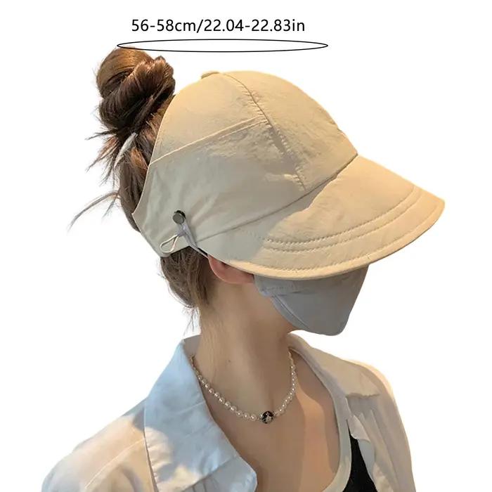 Chapeau de soleil d'été pour femmes, pare-soleil pliable, plage, grands bords, cyclisme, activités de plein air, style sportif, protection solaire, printemps et été