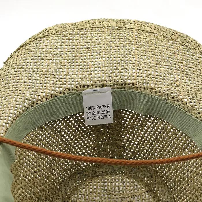Chapeaux de Cowboy occidentaux en paille de papier Simple pour femmes et hommes