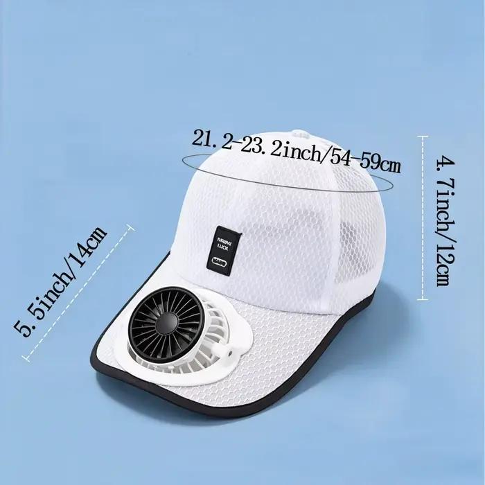 Casquette de baseball solaire avec ventilateur