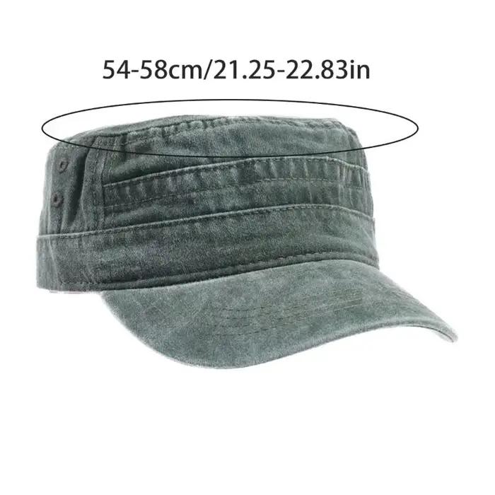 Casquette plate en coton délavé 39BB pour hommes