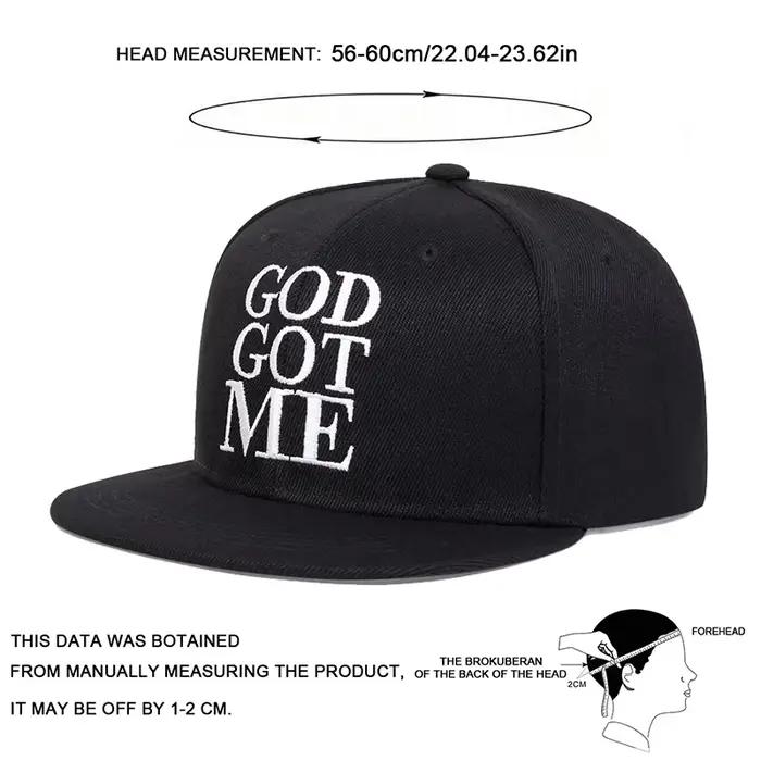 Chapeaux Hip-hop brodés unisexe GOD GOT ME