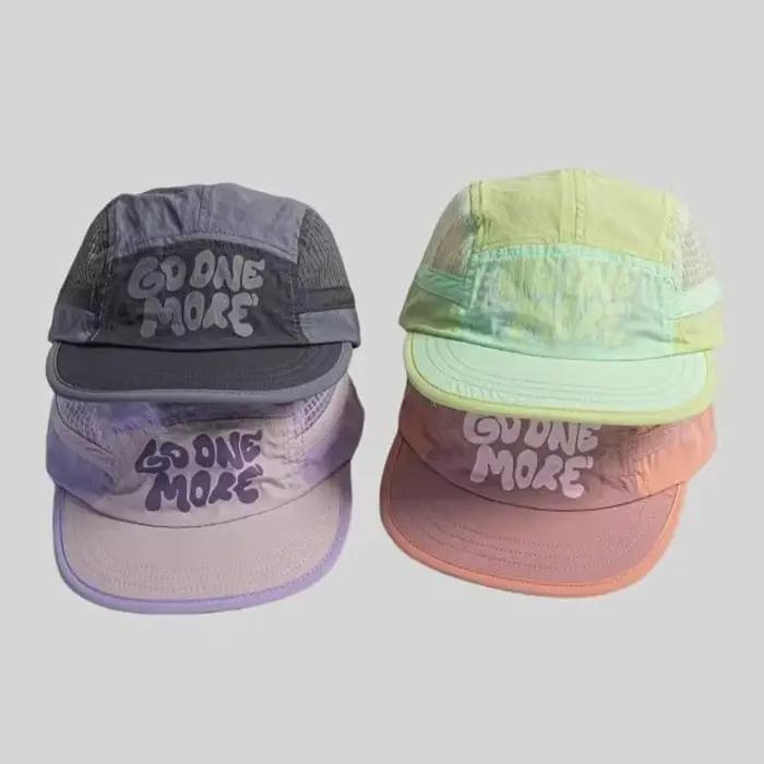 Casquette de baseball Velishy à bord court, design japonais, réglable, séchage rapide, protection solaire, décontractée, fine, avec impression de lettres et cordon de serrage pour homme et femme occasions sportives et décontractées