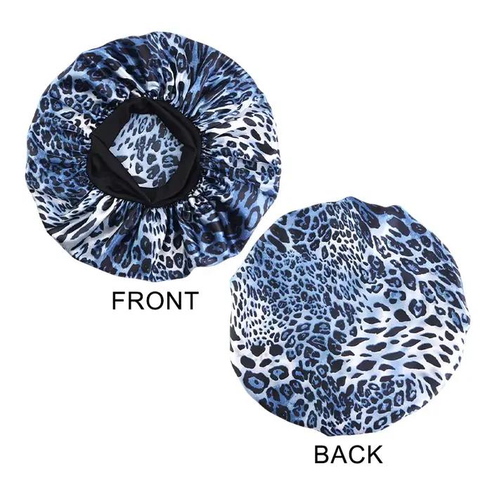 Bonnet de couchage en Satin imprimé léopard