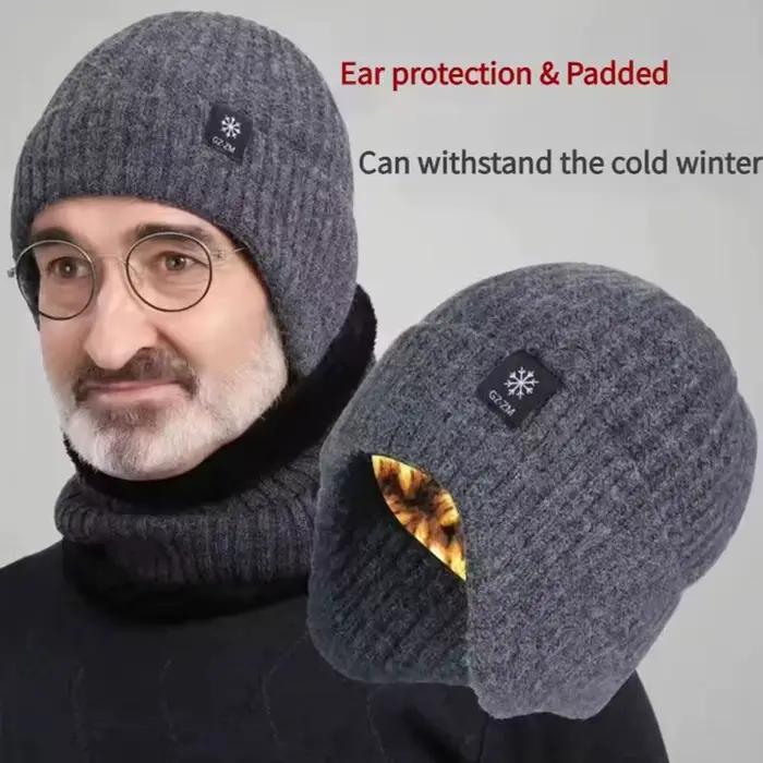 Chapeau épais chaud d'hiver pour hommes d'âge moyen et âgés