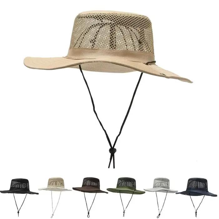 Chapeau de pêche à large bord en maille