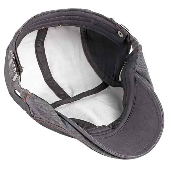 Bérets HT2953 pour Hommes et Femmes – Chapeau Béret Printemps-Été-Automne – Casquette Plate d'Artiste Peintre 100% Coton Réglable