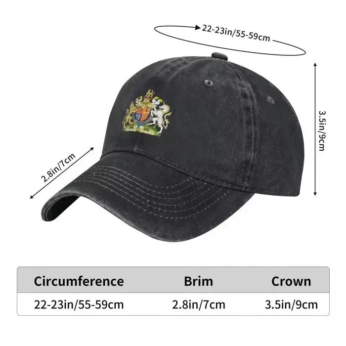 Casquette de baseball avec armoiries royales du Royaume-Uni