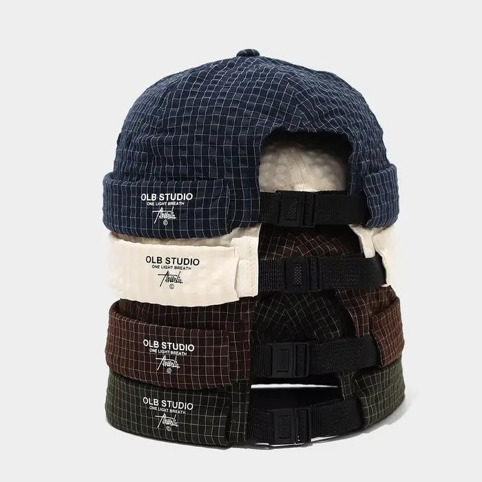 Casquette rétro à carreaux à séchage rapide et respirante