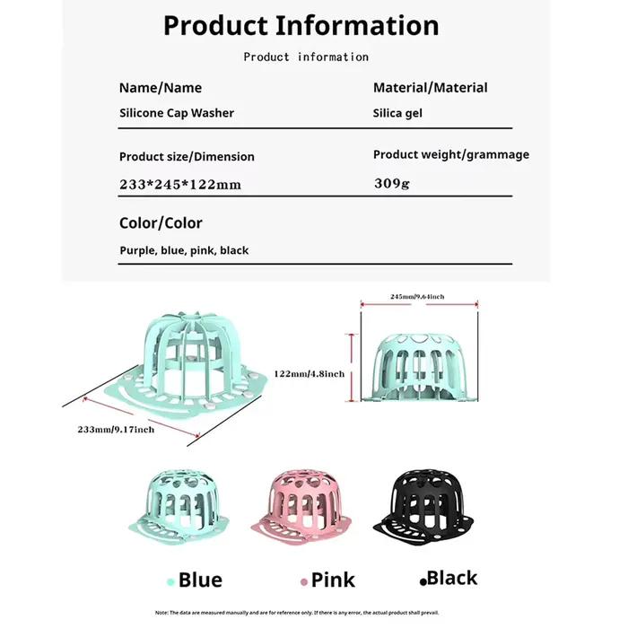 Support de lavage pour casquettes de baseball et casquettes courbées