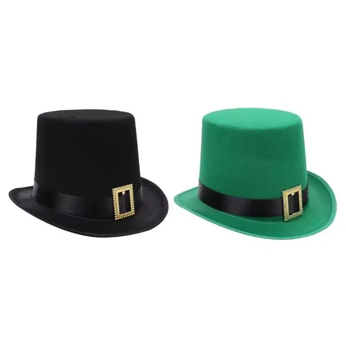 P9FE – chapeau seau lutin vert, couvre-chef unisexe pour spectacles théâtre