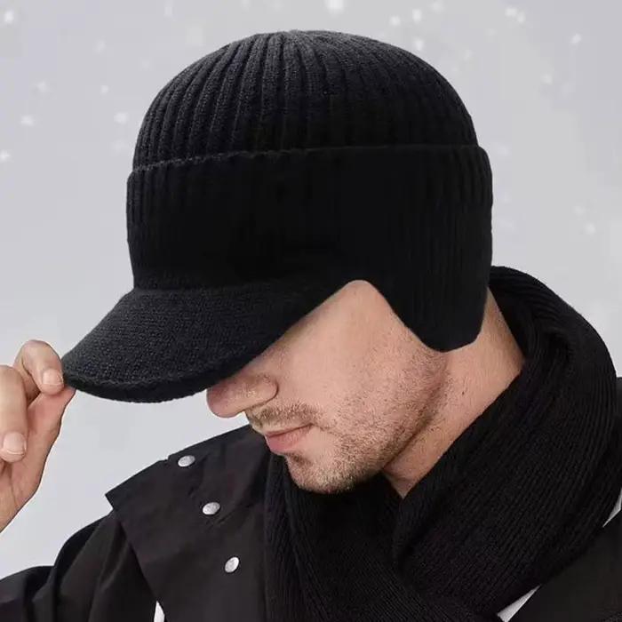 Chapeau d'hiver chaud unisexe avec bord