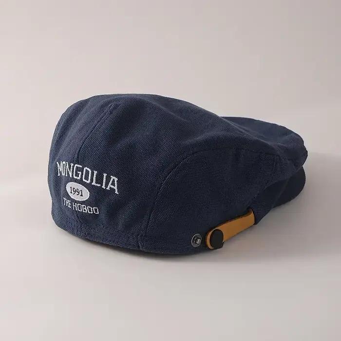 Chapeau revers portant béret unisexe polyester solide pour femmes style sport occasionnel voyage et plein air