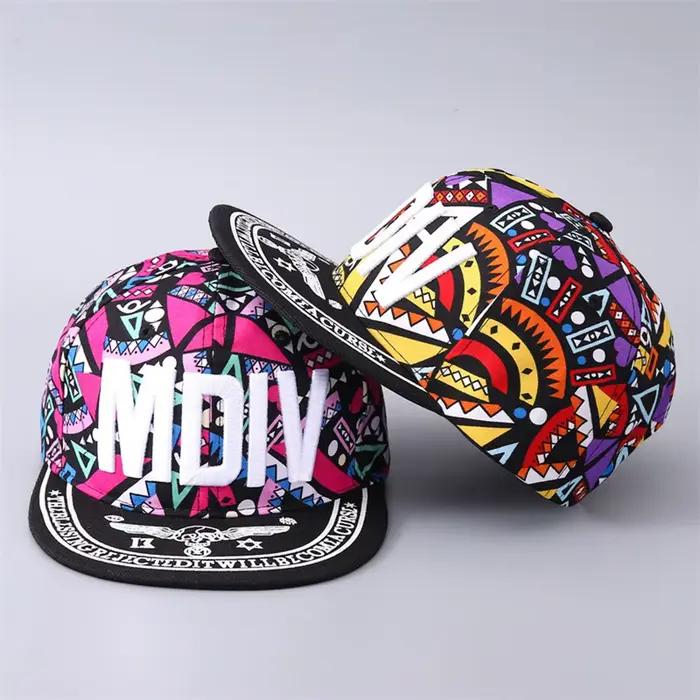Casquette de baseball florale hip-hop pour garçons et filles