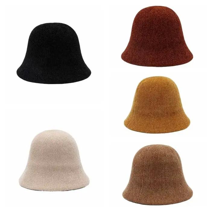 Chapeau de pêcheur tricoté en Chenille