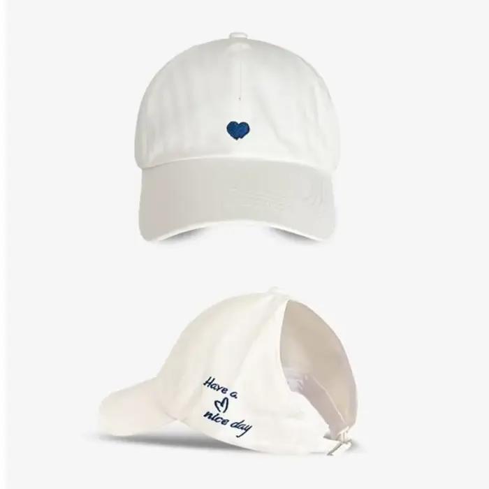 39BB Casquettes baseball en forme cœur brodé pour fille