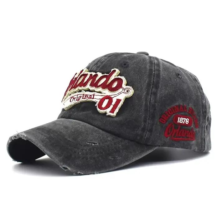 Nouvelle Casquette de Baseball Lavée 2026 Orlando 01 Brodé Hip Hop Skateboard Quotidien Décoration Protection Solaire Unisexe