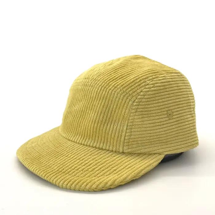 Casquette en velours côtelé à 5 panneaux pour hommes et femmes