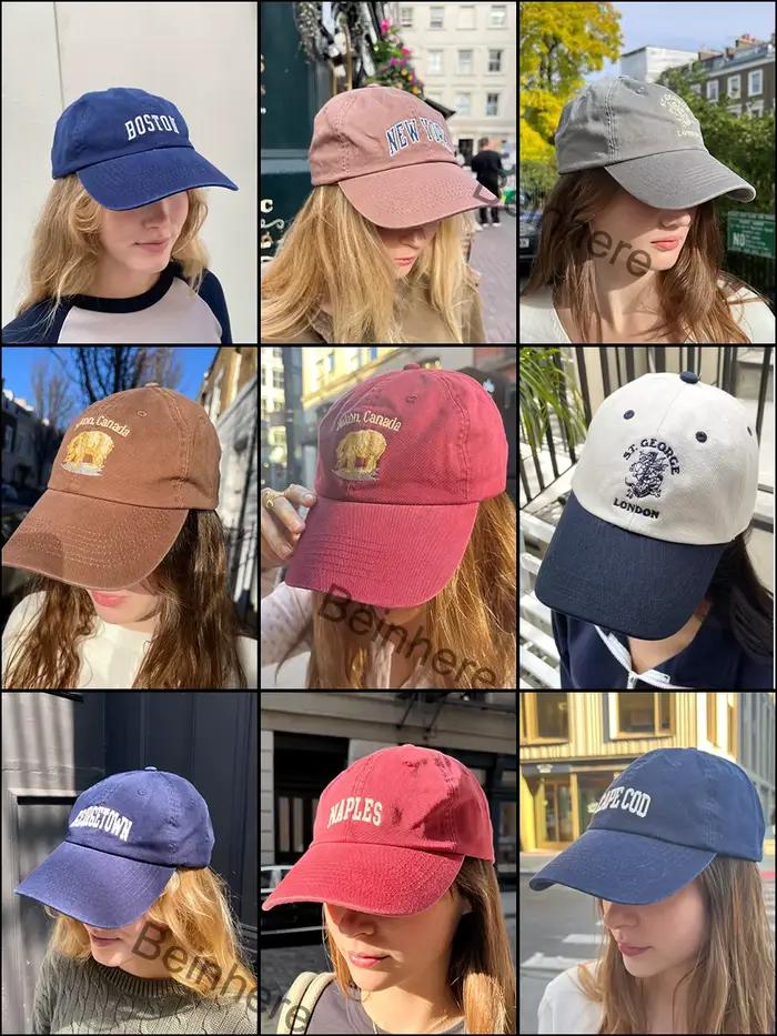 Casquette de Baseball avec Lettres Brodées Imprimées pour Femme