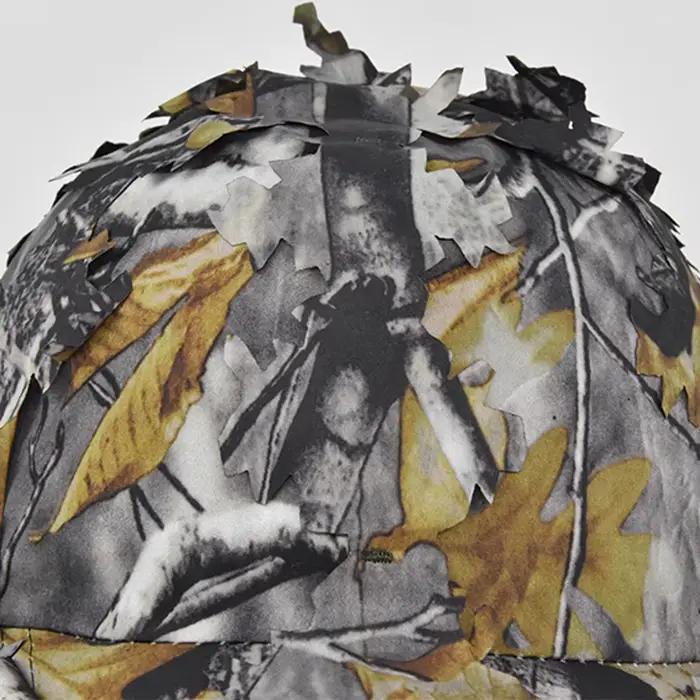 Casquette de baseball camouflage ornée de feuilles pour hommes et femmes