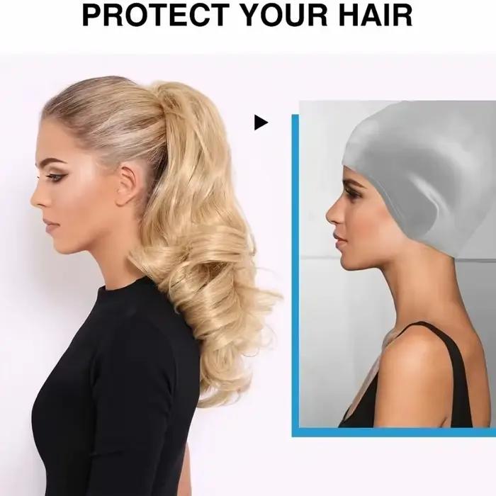 Bonnet de natation en silicone imperméable