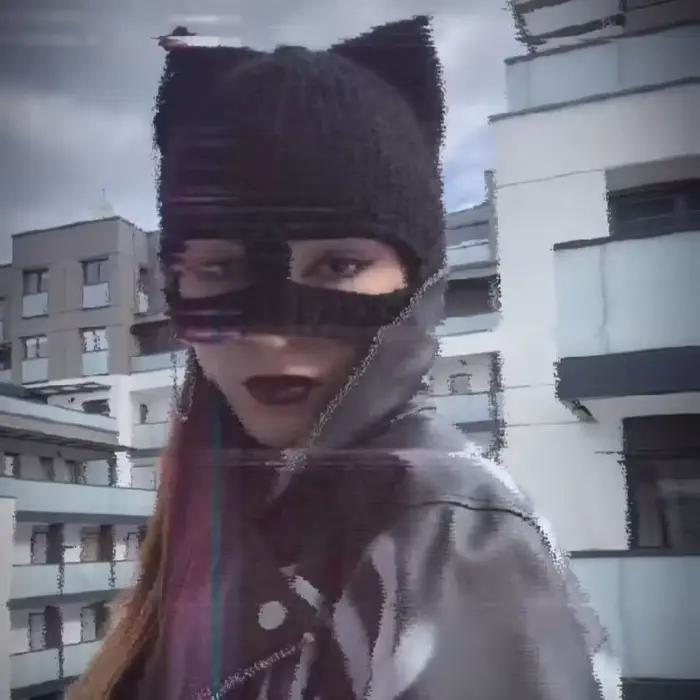Masque de chauve-souris pour femmes tricoté polyester multifonctionalité costume cosplay Halloween mascarade fantaisie occassions nocturne bandit