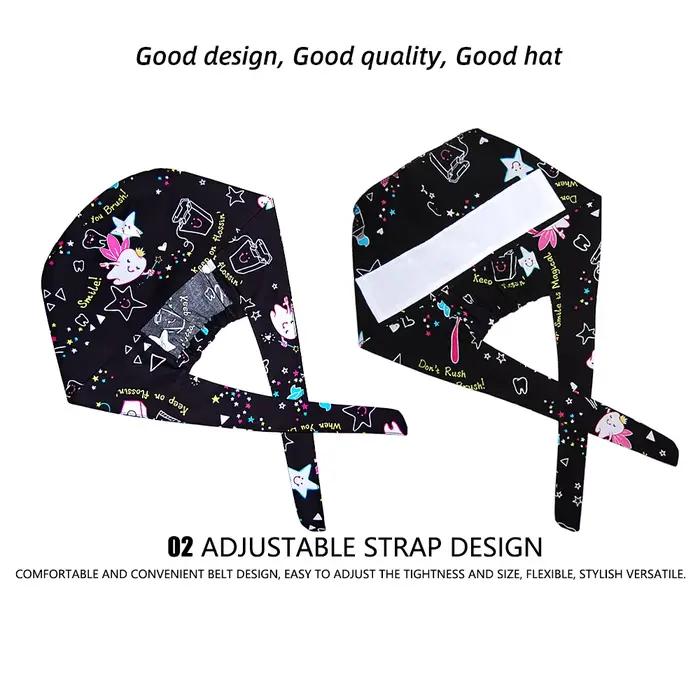 Casquette de laboratoire réglable pour homme et femme en coton infirmière vétérinaire dentiste salon de beauté professionnel occassions médicales