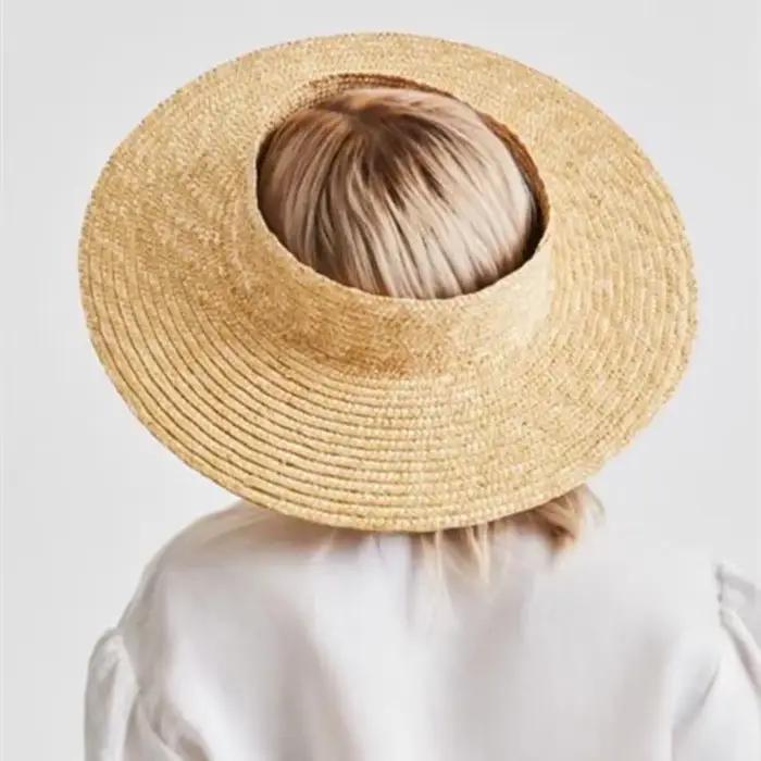 Chapeau de paille de plage élégant à large bord MYZOPER pour femmes protection UV occassions estivales et printanières