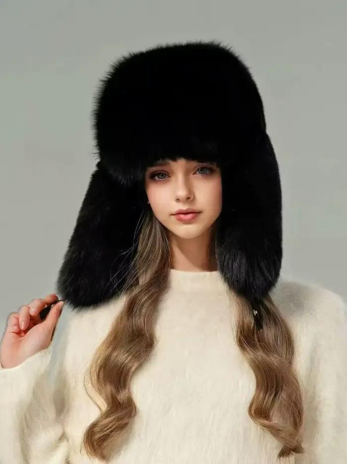 Chapeaux d'hiver en fausse fourrure unisexes doublés de polaire pour hommes et femmes, chapeaux de pilote Ushanka pour l'hiver, activités extérieures et événements festifs