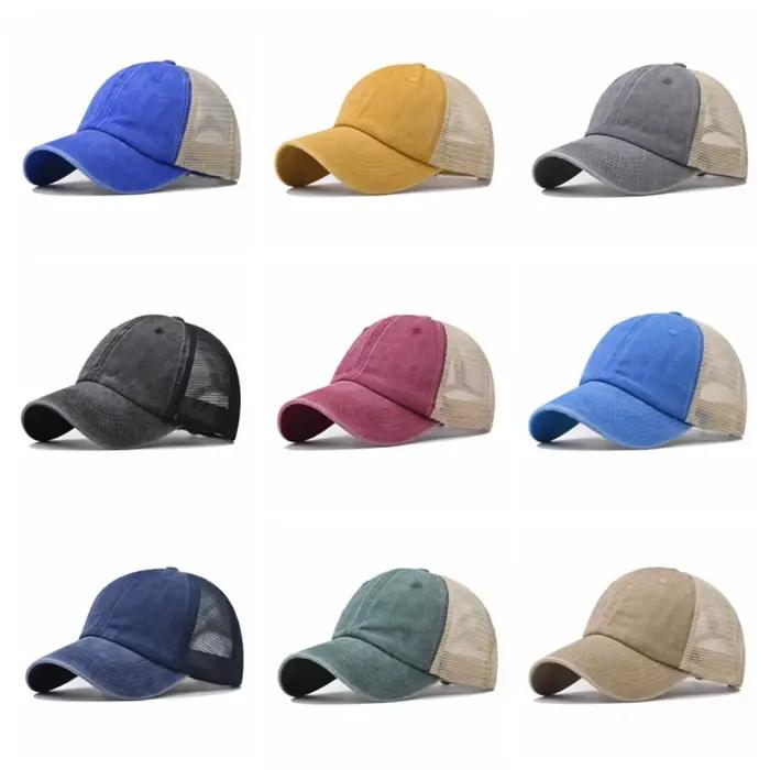 Casquette de Baseball en coton délavé Vintage