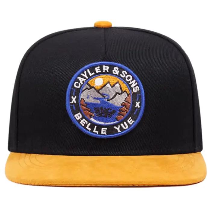 2025 personnalisé créatif nouveau chapeau à bord plat BELLE YOE coucher de soleil broderie mode Hip Hop