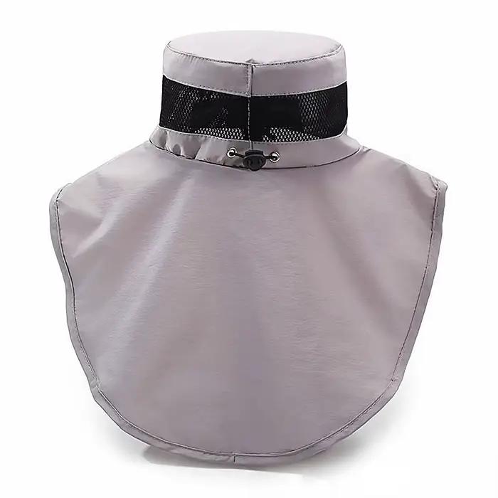 Chapeau de protection UV avec masque facial respirant anti-insectes large bord pour pêche sports de plein air randonnée camping femmes