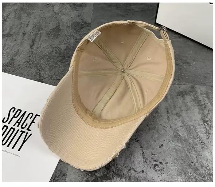 Casquette de baseball délavée vintage pour gros enfants Ins mode lettre broderie chapeau de soleil pour printemps été streetwear chapeaux pour hommes
