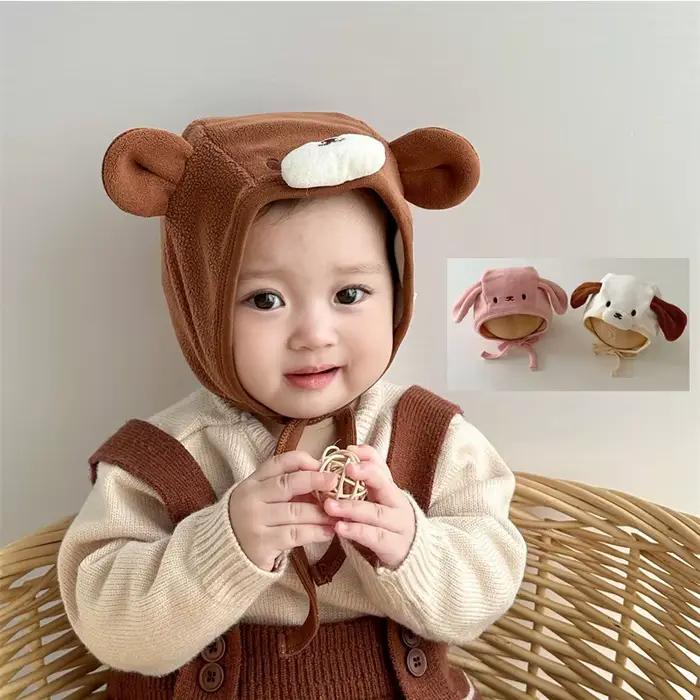 Mignon bébé Bonnet chapeau automne hiver Protection des oreilles nouveau-né infantile casquette doux coton