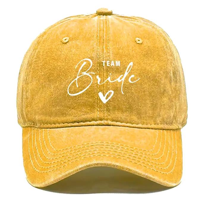 Casquette de baseball Team Bride impression multicolore réglable pour camping randonnée et activités outdoor unisexes polyvalentes quatre saisons