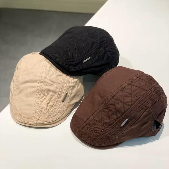 Bérets rétro pour hommes Boina mode chapeau Masculina Style à carreaux Gorro chapeaux décontractés voyage en plein air