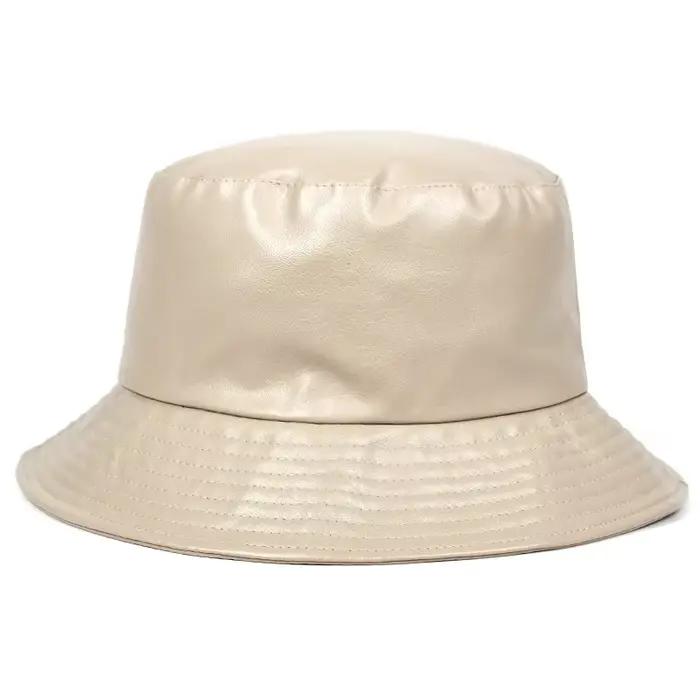 Chapeau unisexe en cuir solide pour homme et femme chapeau de protection solaire chapeau de voyage en plein air chapeau de pêche occassions spéciales et tous les jours