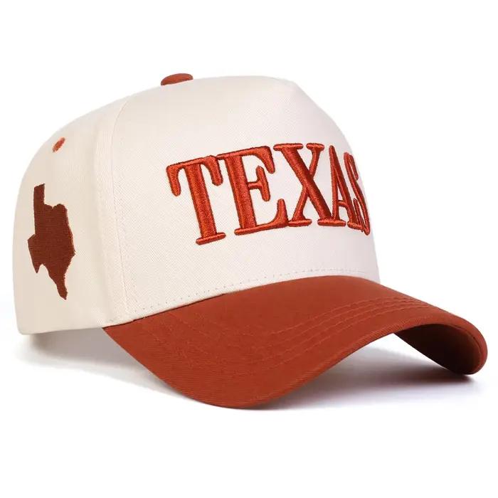 Casquettes de baseball unisexes avec broderie de lettres TEXAS
