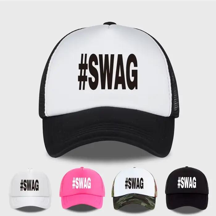 Casquette en maille éponge SWAG Bold chapeau de soleil léger sport pour homme et femme hip hop streetwear skateboard tenues décontractées four seasons