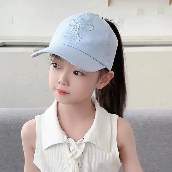 Noeud papillon Casquette de baseball Protection UV Conception de queue vide Chapeau de soleil pour