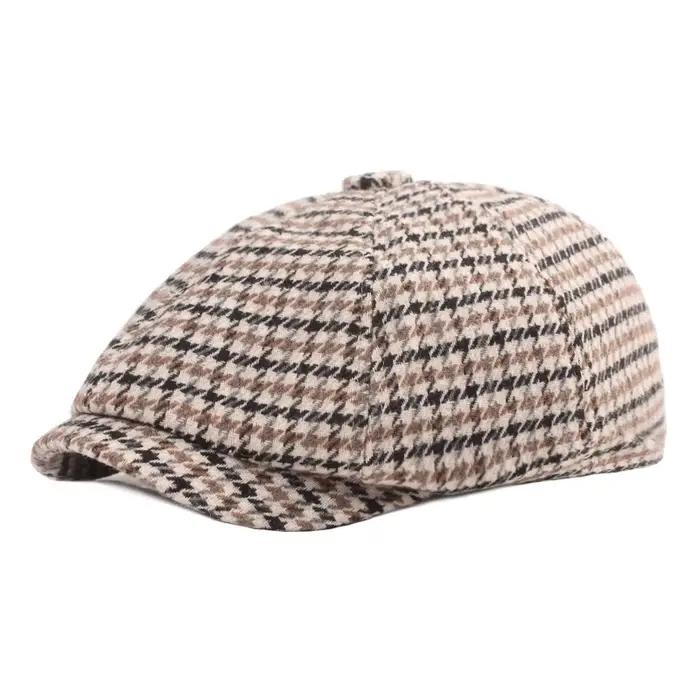 Casquette de journal pied-de-poule GSLYYGYX en coton, unisexe, rétro chic, pour femmes et hommes, adaptée aux saisons, décontractée, idéale pour les mariages, anniversaires et cadeaux d'affaires