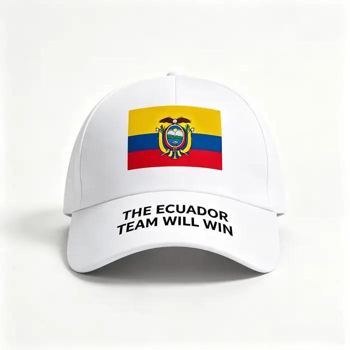 Casquette de baseball avec drapeau national de l'Équateur slogan de soutien pour les fans de football unisexe légère réglable pour les voyages