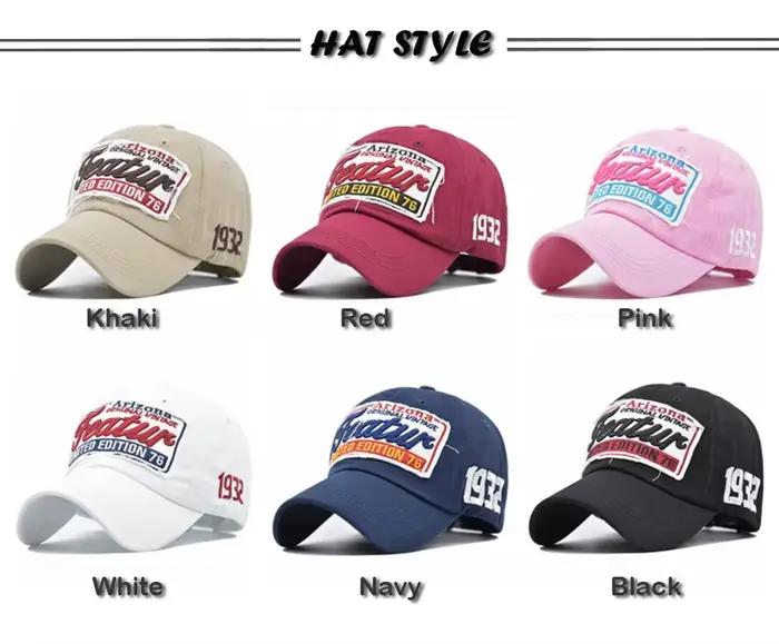 Casquette de Baseball Streetwear rose rouge lettre broderie