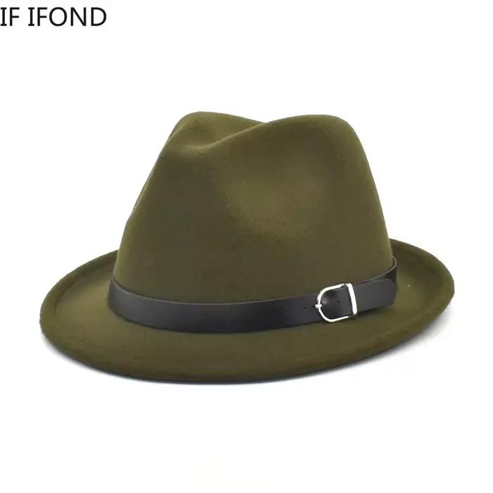 Chapeau Fedoras en feutre classique européen pour hommes et femmes