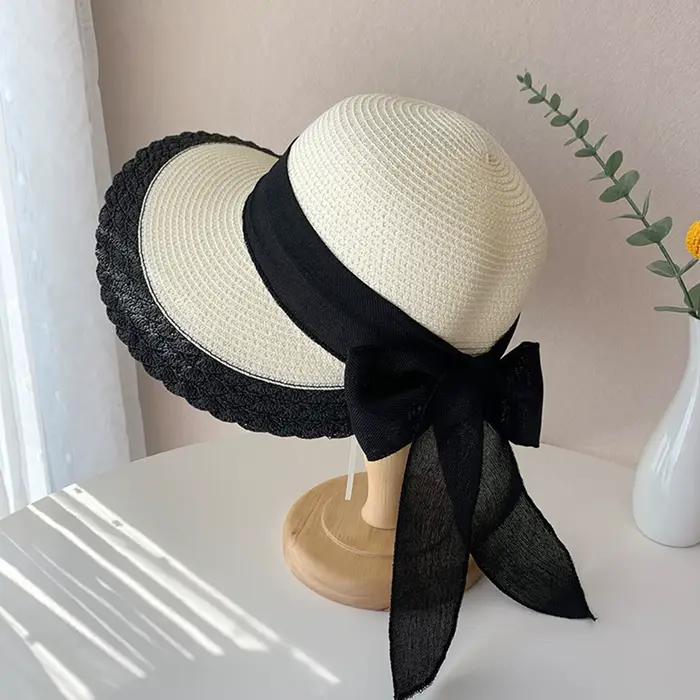 Chapeau de paille à large bord pour femmes