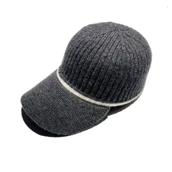 Casquettes de baseball en laine ornées pour femmes et hommes, chapeau tricoté