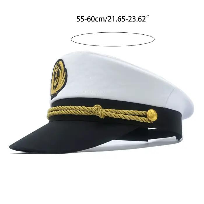 Chapeau de capitaine de yacht réglable pour hommes et femmes