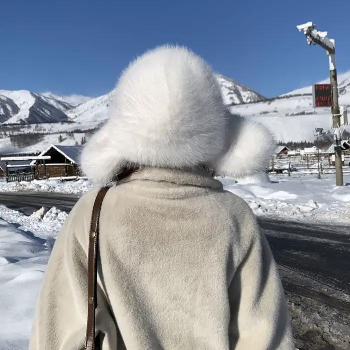 Nouveau épaissir fausse fourrure Bomber chapeau hiver chaud Protection des oreilles russie Ushanka