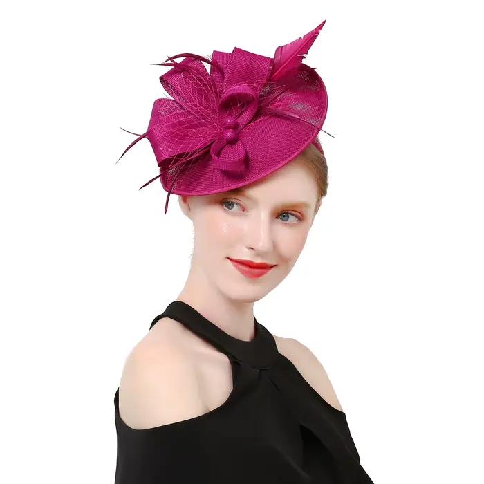 Chapeau formel en forme de larme rapWeave Sinamay Loop