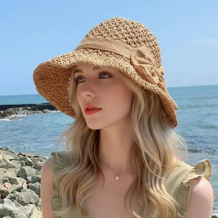 Chapeau de soleil de plage à large bord souple