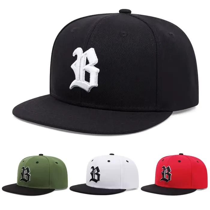 Casquette de Baseball brodée gothique avec lettre B pour hommes et femmes